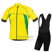 2017 Fietskleding Gore Bike Wear Power Alp-x pro Geel Korte Mouwen en Koersbroek